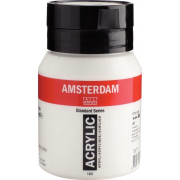 Amsterdam acrylverf, flesje van 500 ml, titaanwit