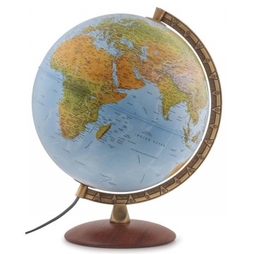 Wereldbol Astra, met dubbel effect: reliëf en politiek, diameter 30cm, Frans