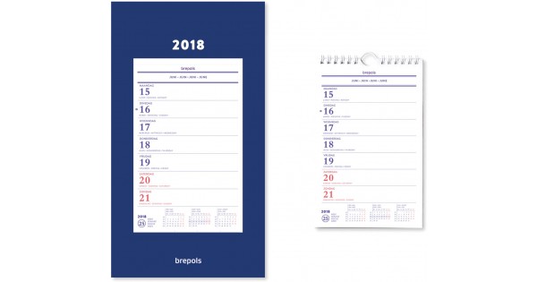 Onafhankelijkheid climax Peregrination Brepols wand-week kalender op schild, 2022 kopen? (850902) | VerraXL Kantoor